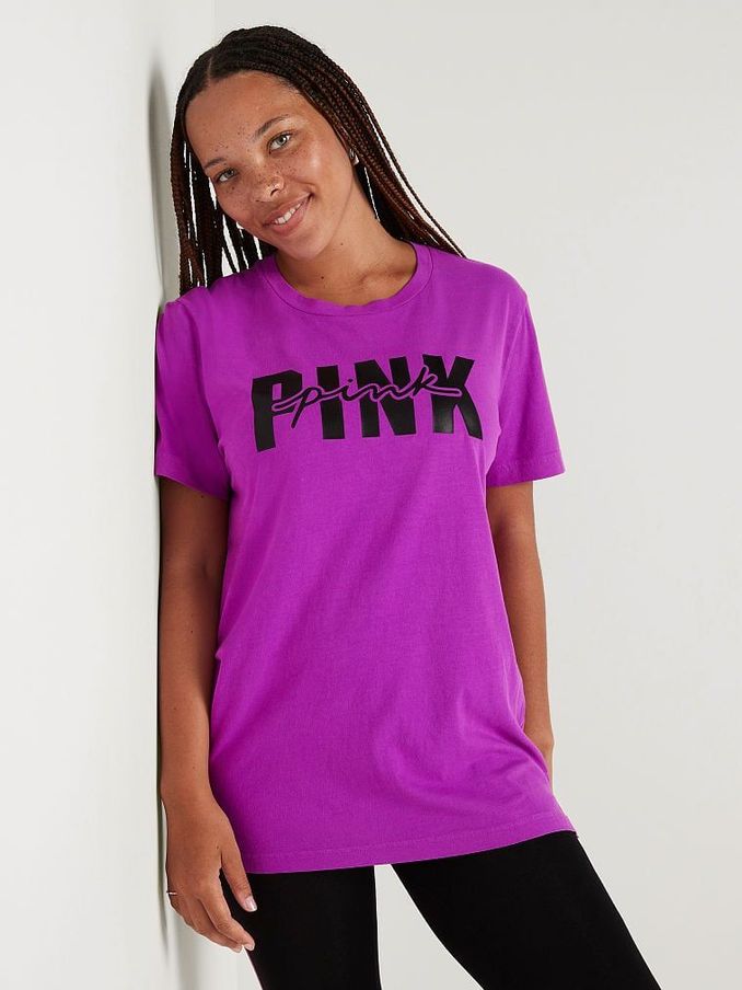 Purple Cotton Short Sleeve Campus T-Shirt (K10244) | €11