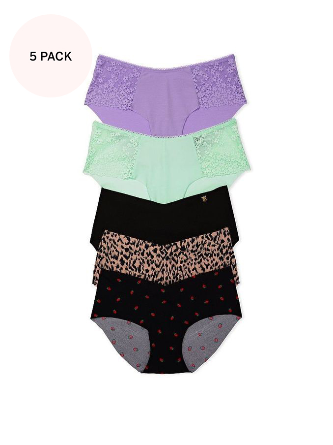 Black Leopard and Pink 5 Pack Knickers (K15028) | €15