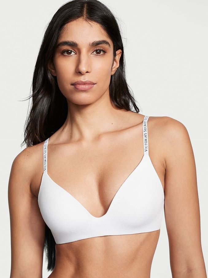 White Strap Non Wired Lightly Lined Bra (K16026) | €40