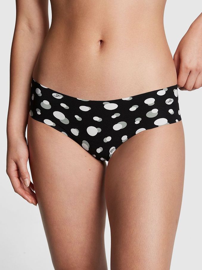 Pure Black Dot Print No Show Cheeky Knickers (K21618) | €4