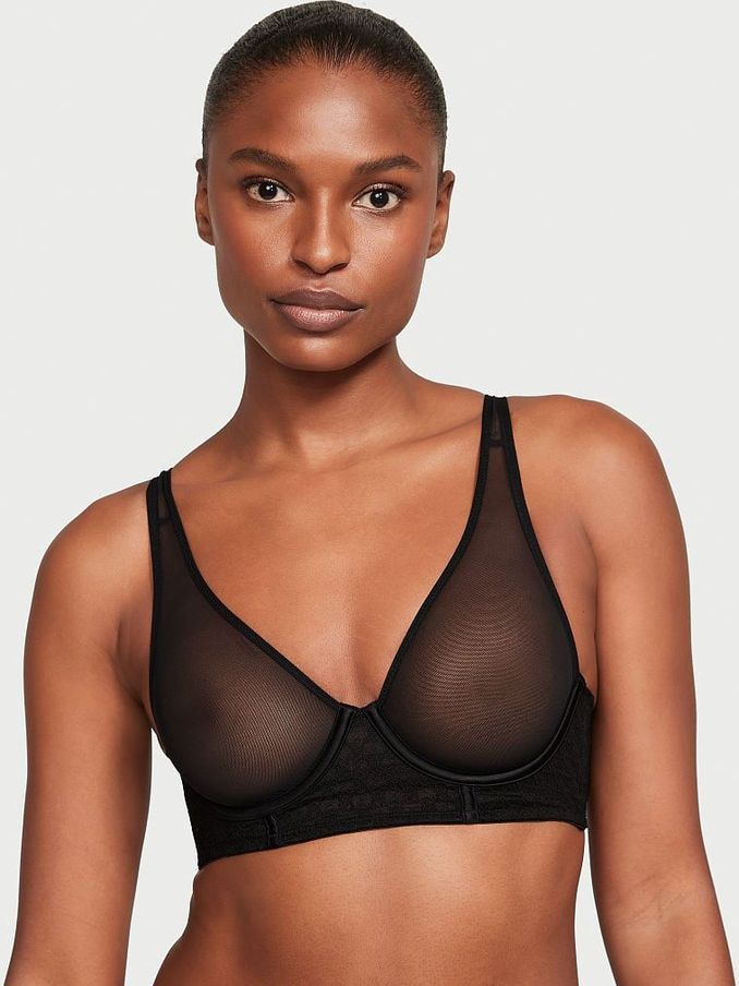 Black Unlined Demi Icon Plunge Bra (K22346) | €20