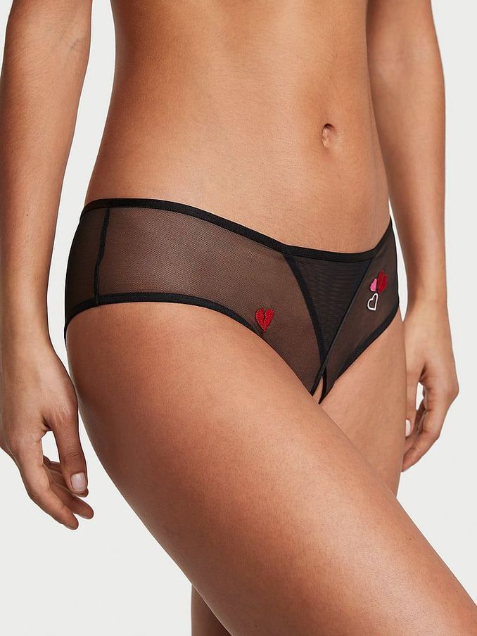 Heart Black Cheeky Knickers (K22405) | €10