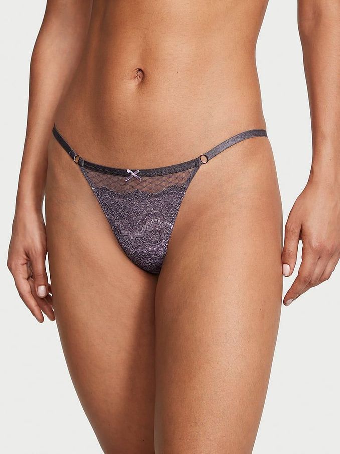 Tornado Purple Thong Lace Knickers (K22412) | €10