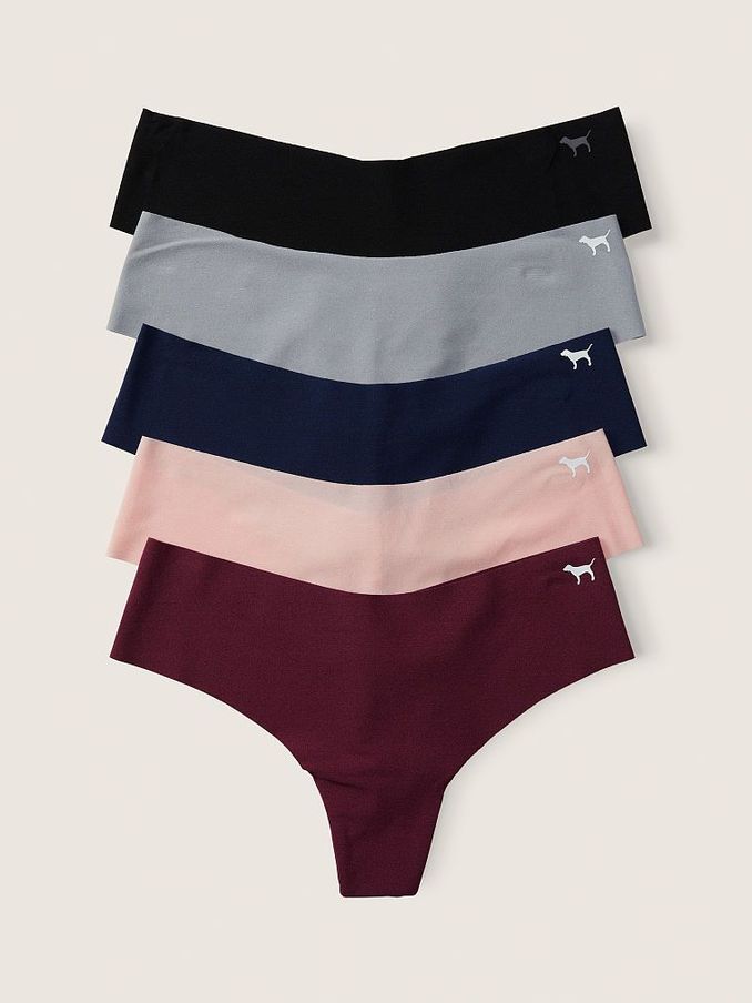 Black/Grey/Pink/Blue Thong 5 Pack Knickers (K25607) | €15