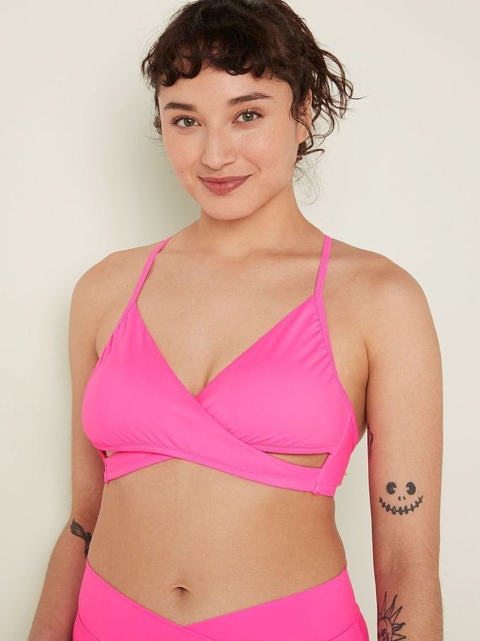 Radiant Rose Pink Body Wrap Bikini Top (K28397) | €22