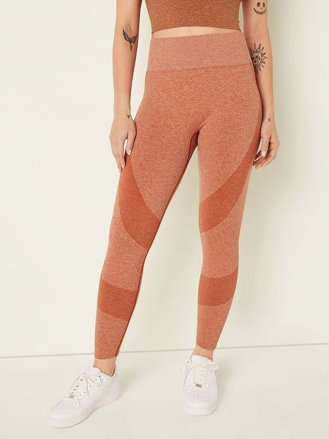 Cinnamon Spice Marl Orange Seamless High Waist Legging (K28405) | €15