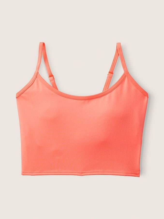 Coral Flash Orange Ultimate Lightly Lined Twist Back Sports Bra (K28565) | €15