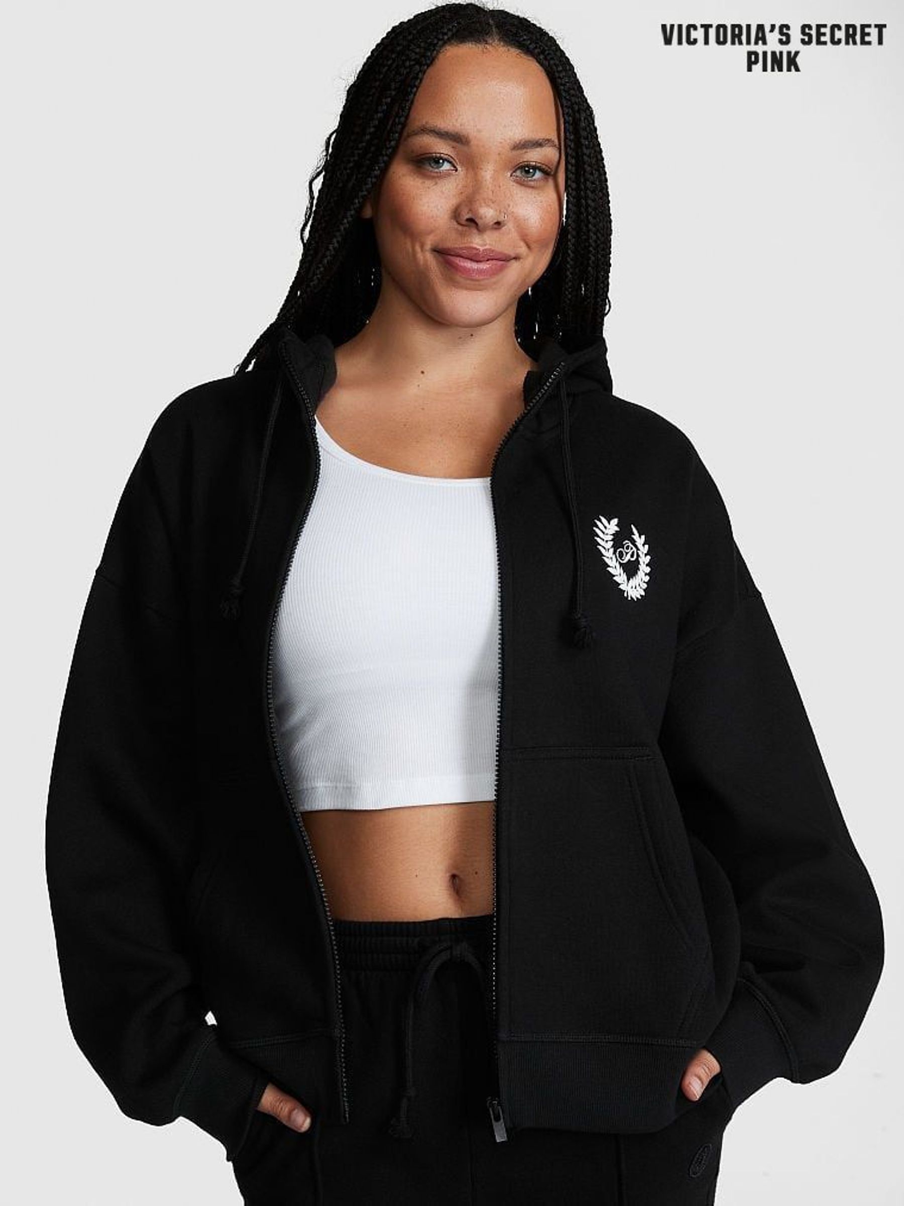 Pure Black Zip Up Hoodie (K30805) | €52