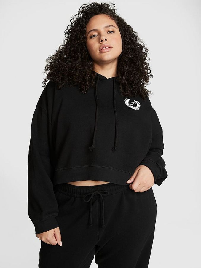Pure Black Cropped Hoodie (K30934) | €45