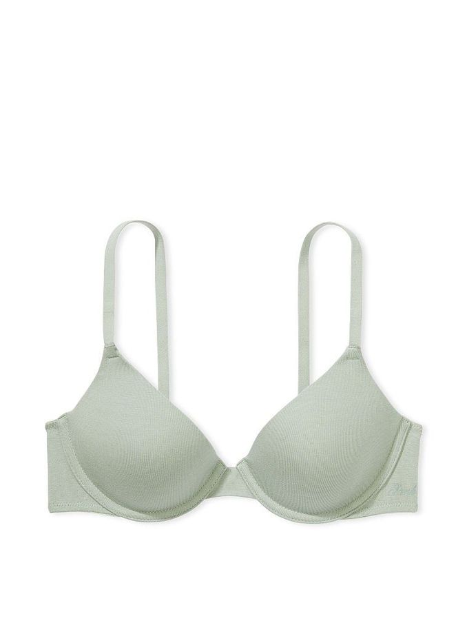 Iceberg Green Lightly Lined Cotton Logo Bra (K30940) | €12