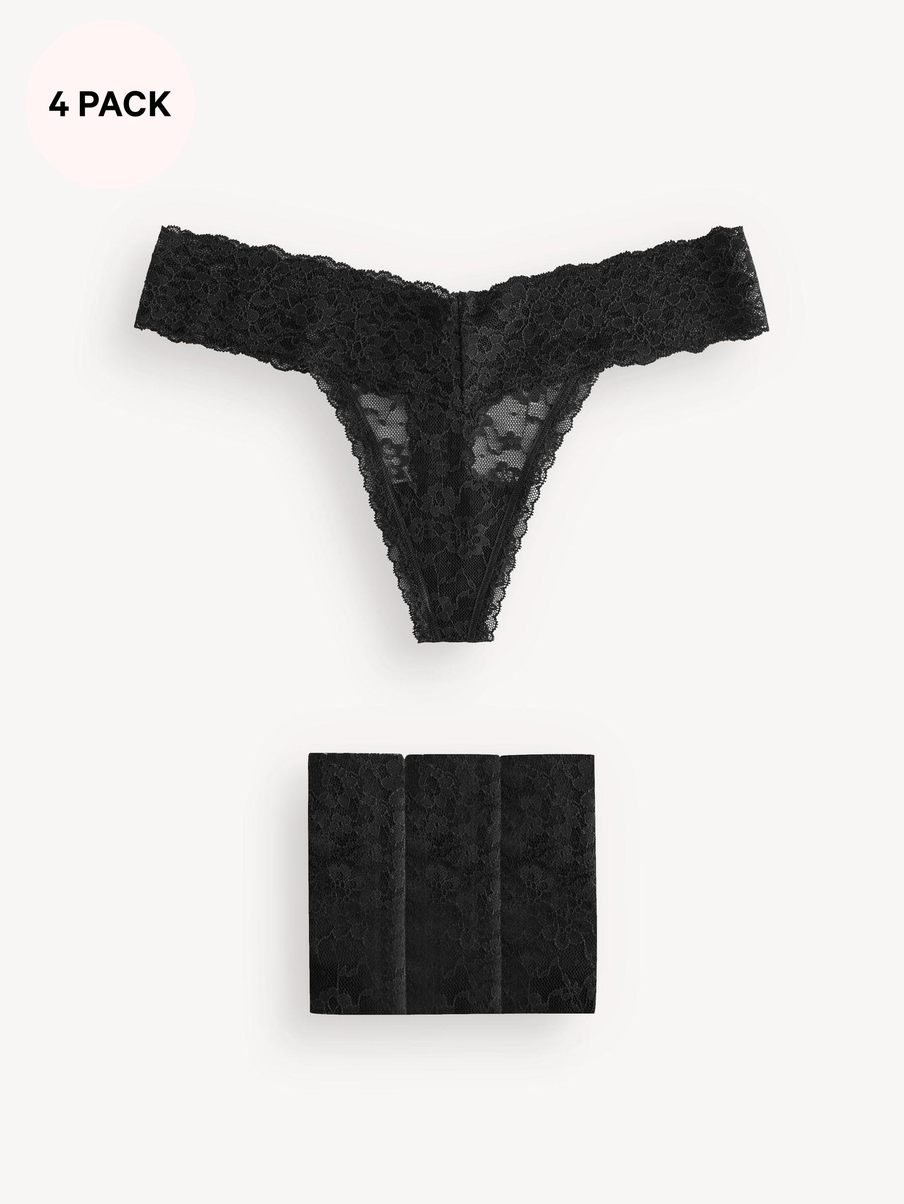 Black Thong 4 Pack Knickers (K32248) | €22.50