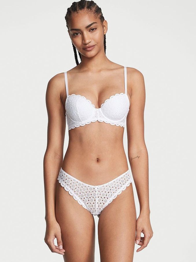 VS White Brazilian Broderie Knickers (K33553) | €19