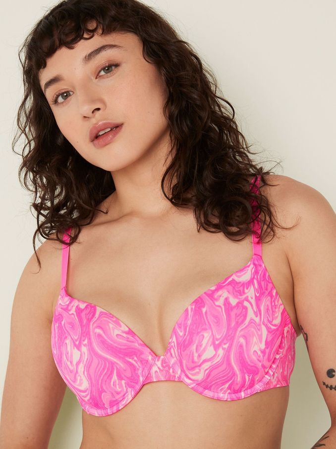 Atomic Pink Marble Smooth Push Up Bra (K39068) | €17 - €19