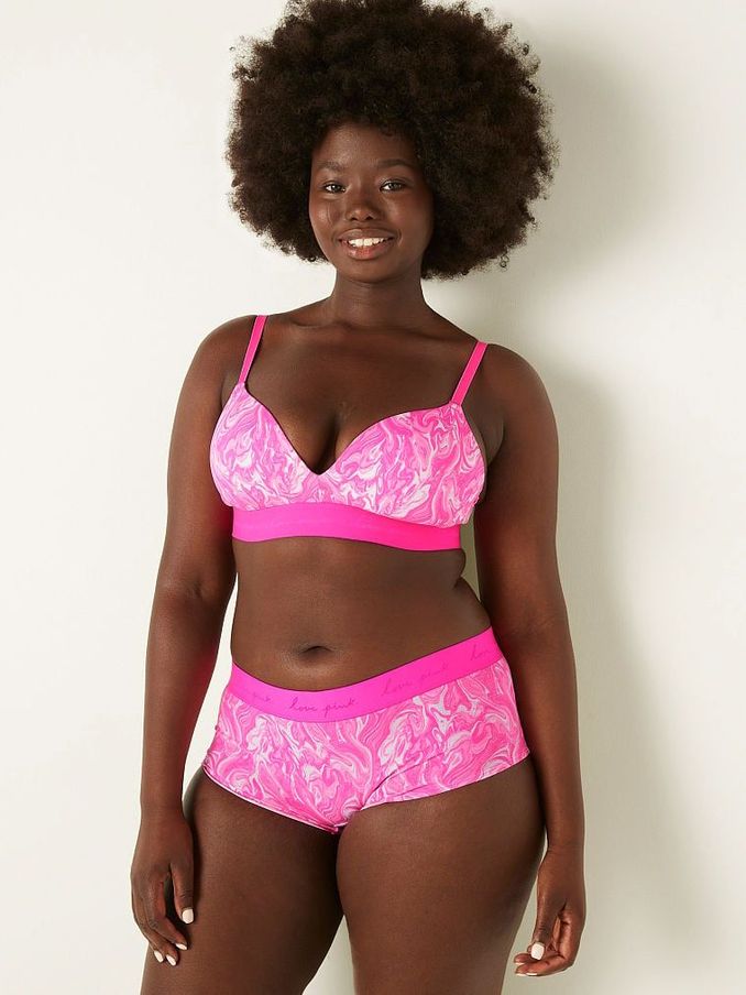 Atomic Pink Marble Non Wired Push Up Smooth T-Shirt Bra (K39069) | €15 - €18