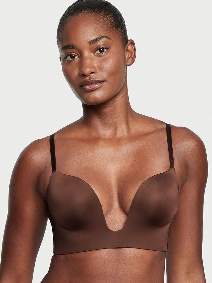 Ganache Brown Plunge Low Back Bra (K41446) | €52
