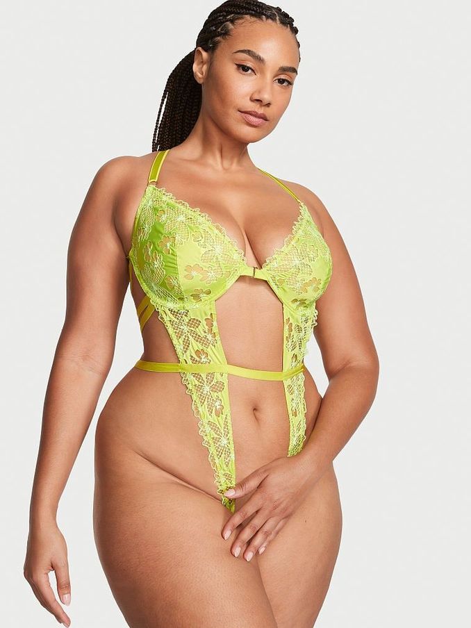 Limelight Green Floral Embroidered Bodysuit (K43432) | €48