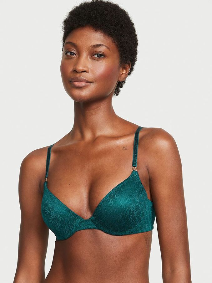 Black Ivy Green Lace Icon Push Up Demi Bra (K43991) | €20