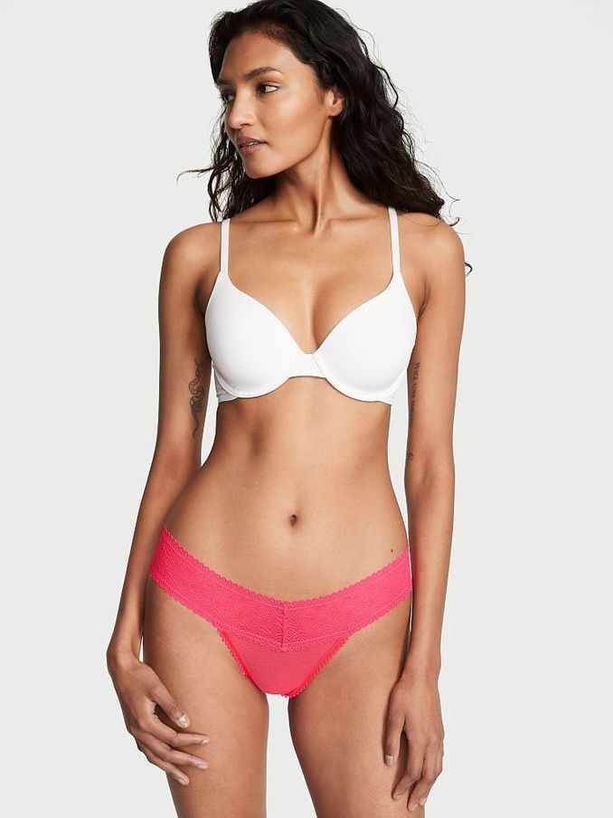 Hottie Pink Arc Lace Thong Knickers (K44014) | €4