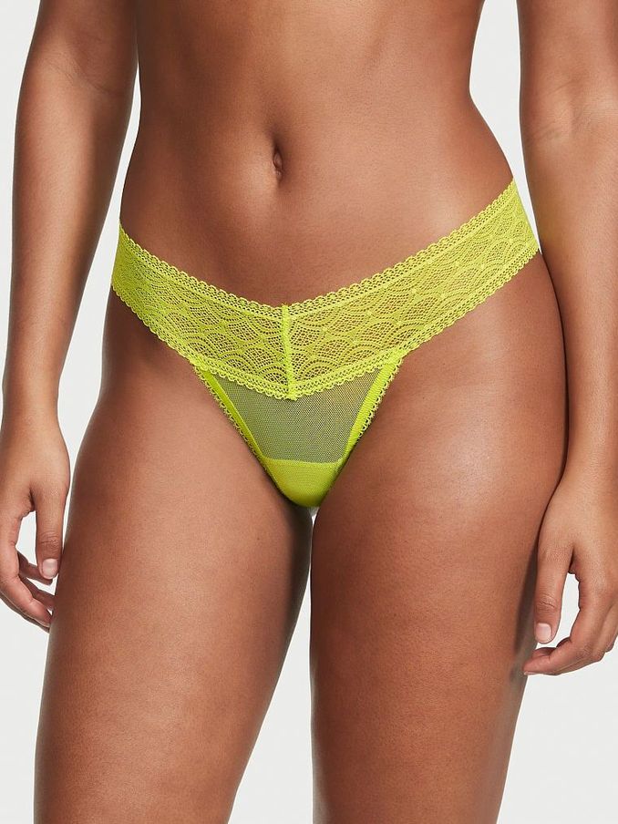 Limelight Green Arc Lace Thong Knickers (K44016) | €4