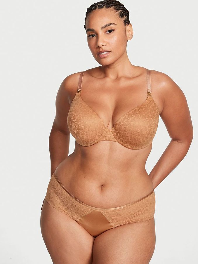 Toffee Nude Lace Icon Push Up Demi Bra (K44031) | €20