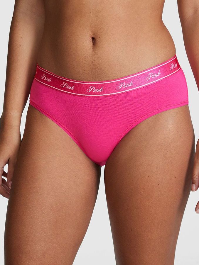 Enchanted Pink Cotton Logo Hipster Knickers (K45499) | €10.50