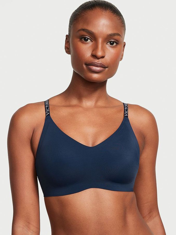 Noir Navy Blue Silicone Lightly Lined Lounge Bralette (K45506) | €33