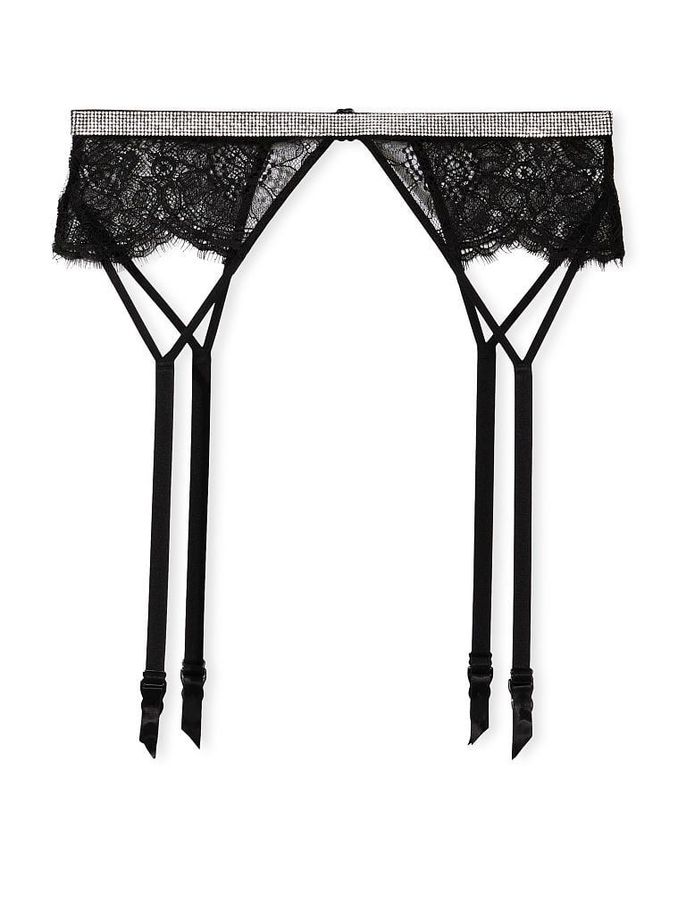 Black Shine Strap Lace Suspenders (K48932) | €25