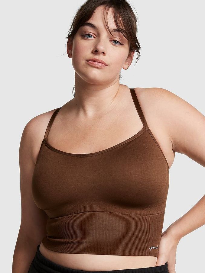Chocolate Kiss Brown Seamless Air Sports Bra (K49734) | €13