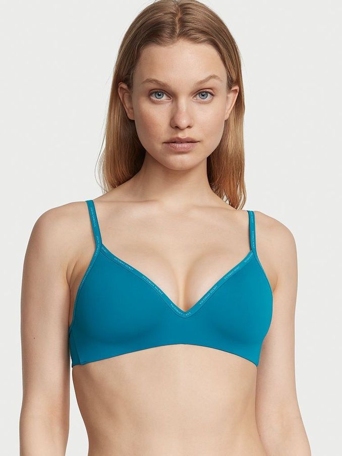 Evening Tide Blue Mini Logo Non Wired Lightly Lined Bra (K52459) | €19