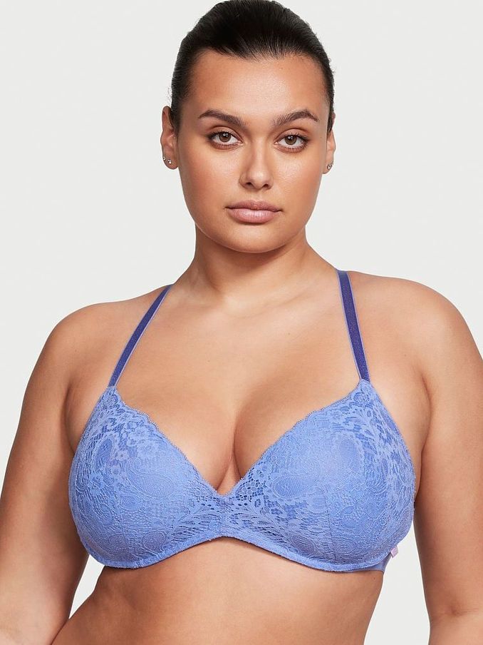 Verywinkle Blue Paisley Lace Lace T-Shirt Push Up Bra (K52514) | €19