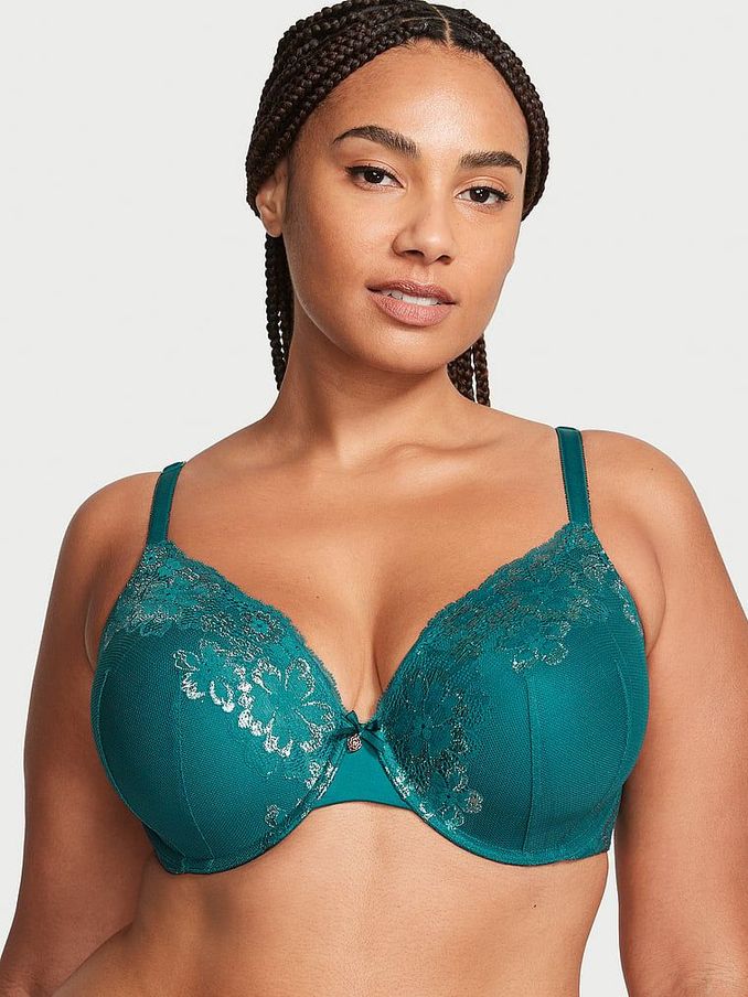 Black Ivy Green Floral Full Cup Bra (K52659) | €20