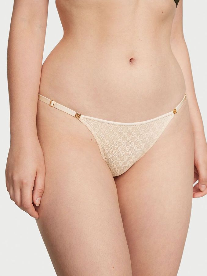Marzipan Nude Lace Thong Icon Knickers (K52723) | €8