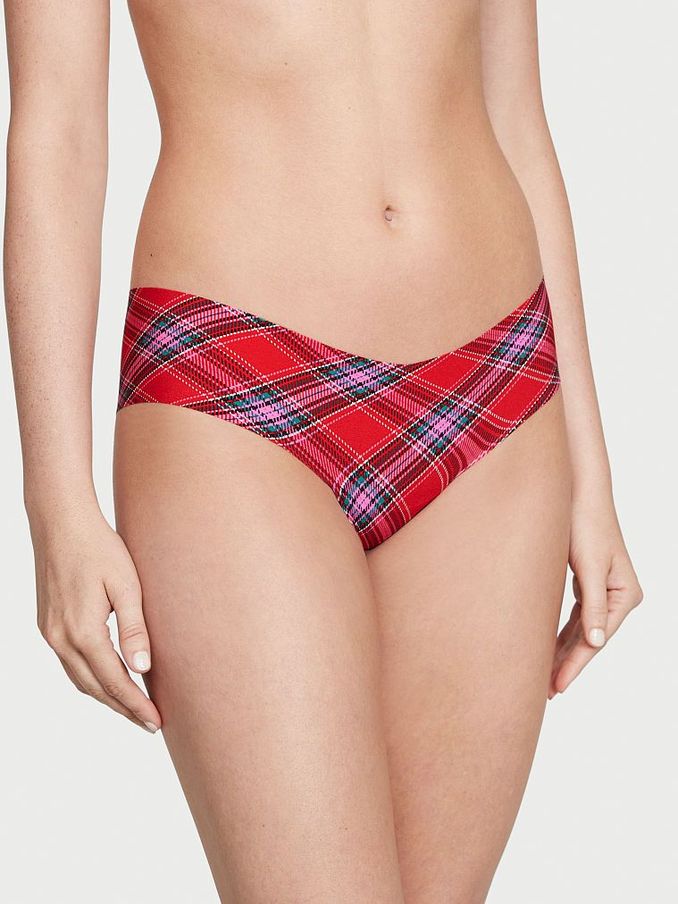 Lipstick Red Beautiful Tartan Smooth Cheeky Knickers (K65254) | €4