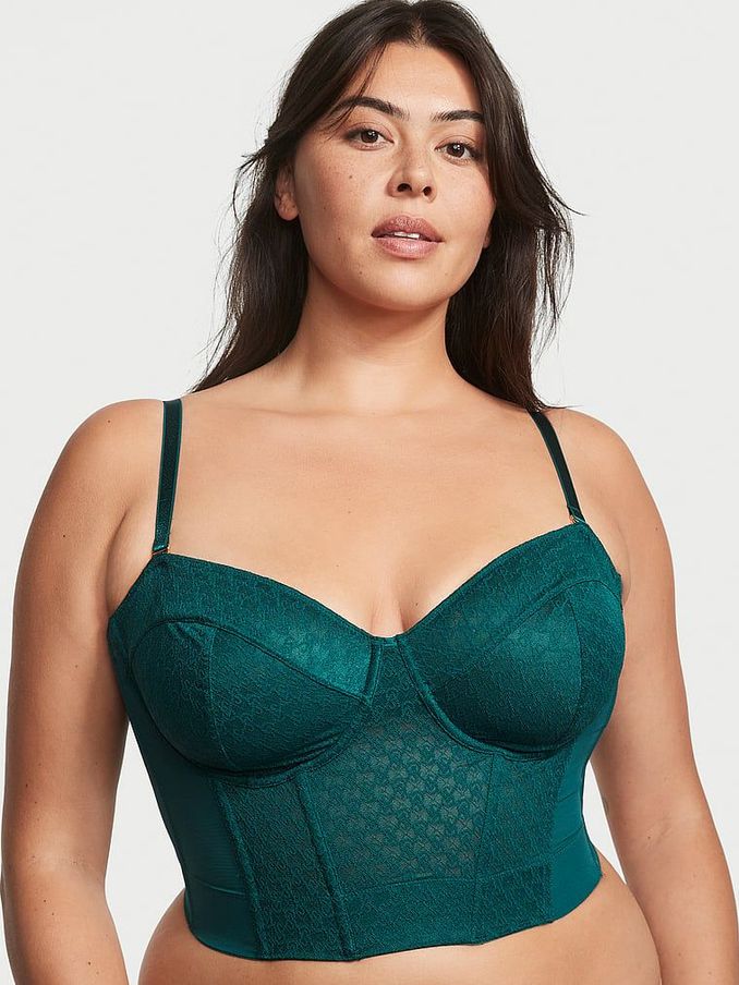 Black Ivy Green Archive Monogram Corset Bra Top (K66220) | €34