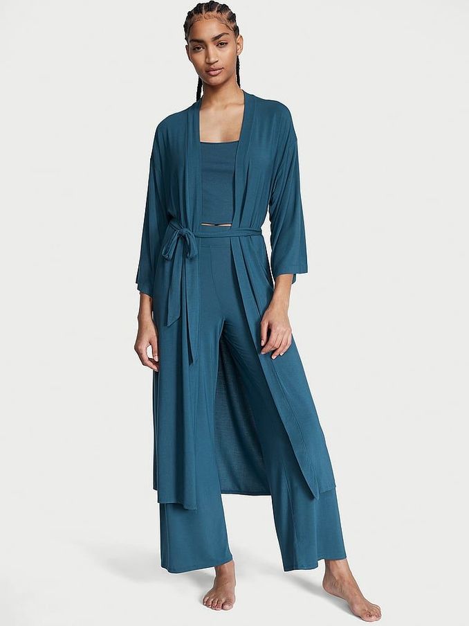 Midnight Sea Blue Modal Long Pyjamas (K67288) | €39