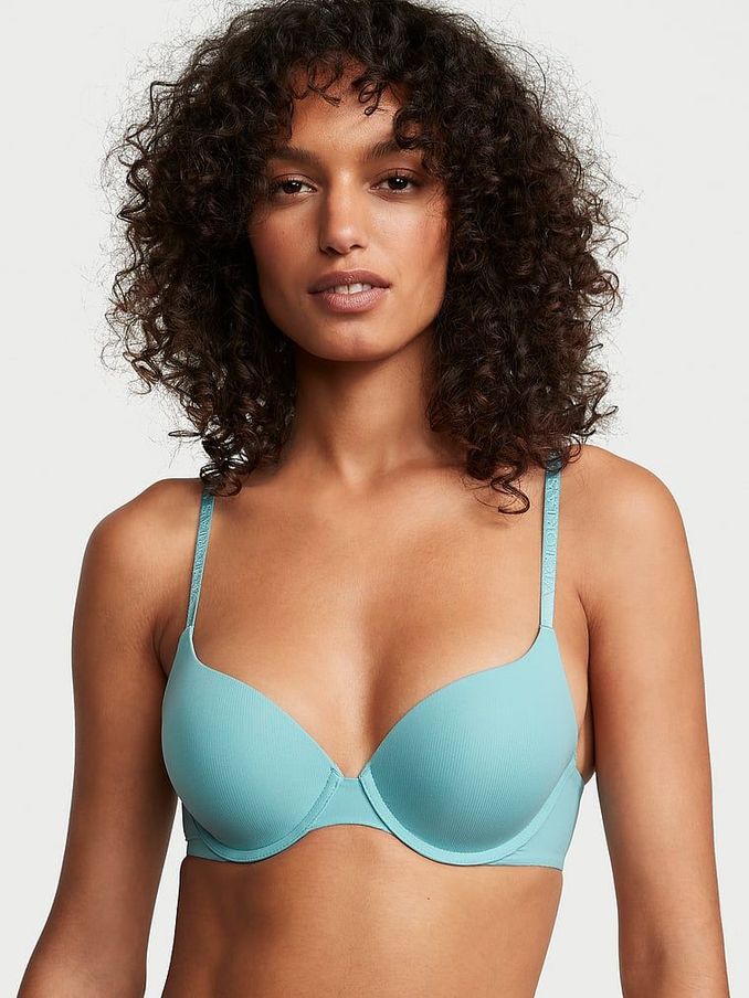 Fountain Blue Rib Full Cup Push Up Bra (K67333) | €15
