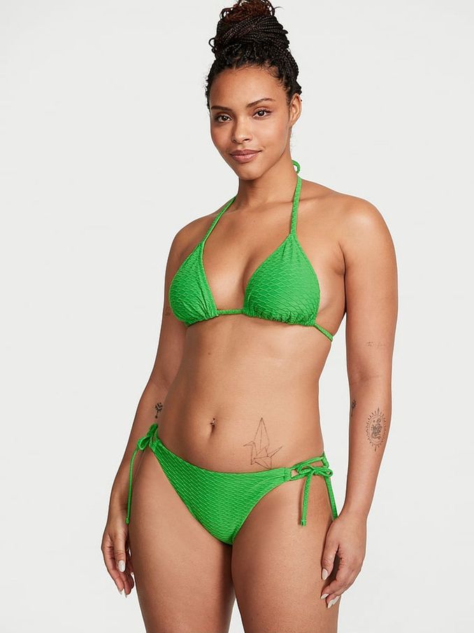 Green Fishnet Tie Side Swim Bikini Bottom (K68537) | €13