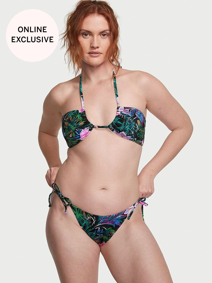 Black Palm Halter Swim Bikini Top (K68562) | €13