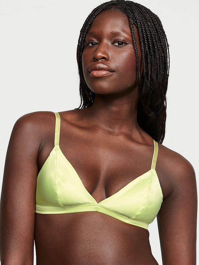 Lime Citron Yellow Unlined Demi Triangle Bralette (K68716) | €9