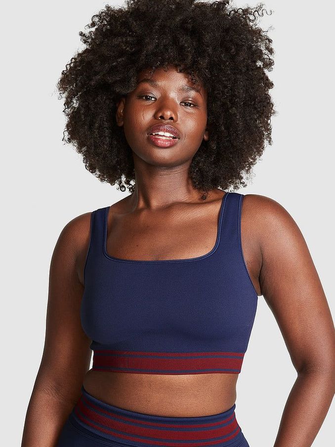 Midnight Navy Blue Seamless Sports Bra (K70604) | €13