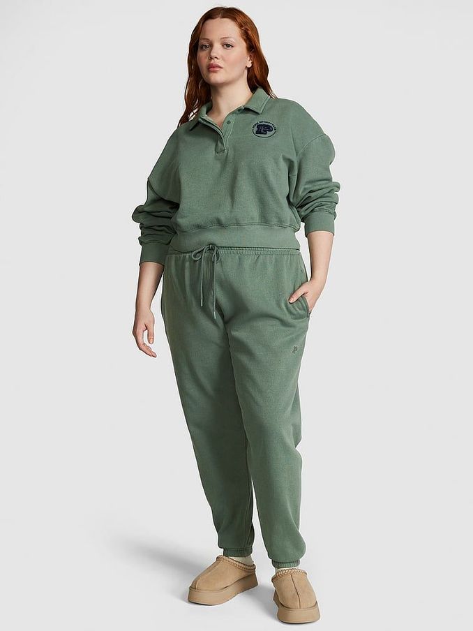 Fresh Forest Green Cuffed Fleece Jogger (K70650) | €22