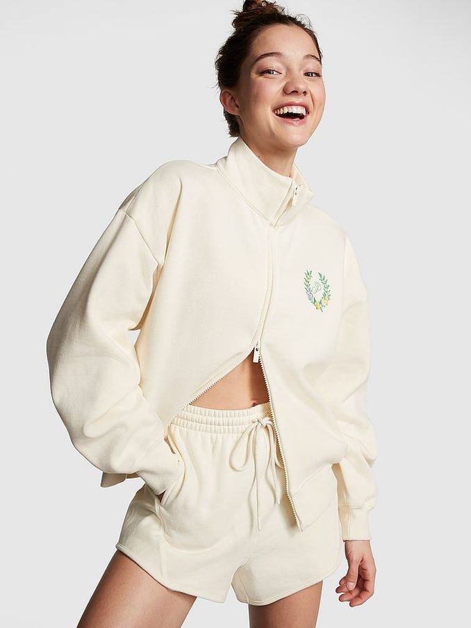 Wildflower Creamer White Fleece Full Zip Jacket (K71893) | €27
