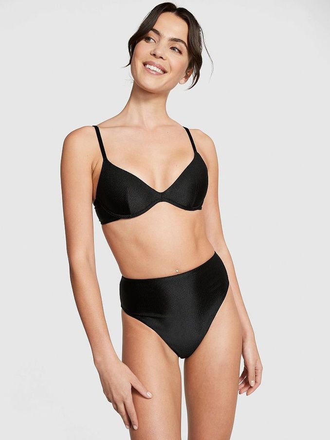 Pure Black Padded Bikini Top (K71907) | €15