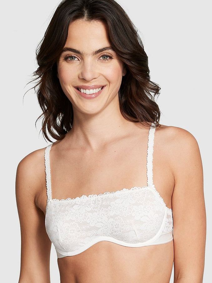 Coconut White Unlined Demi Lace Bra (K71921) | €33