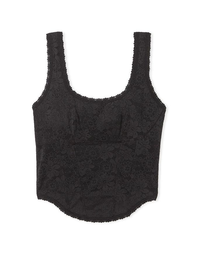 Pure Black Lace Corset Bra (K71943) | €33