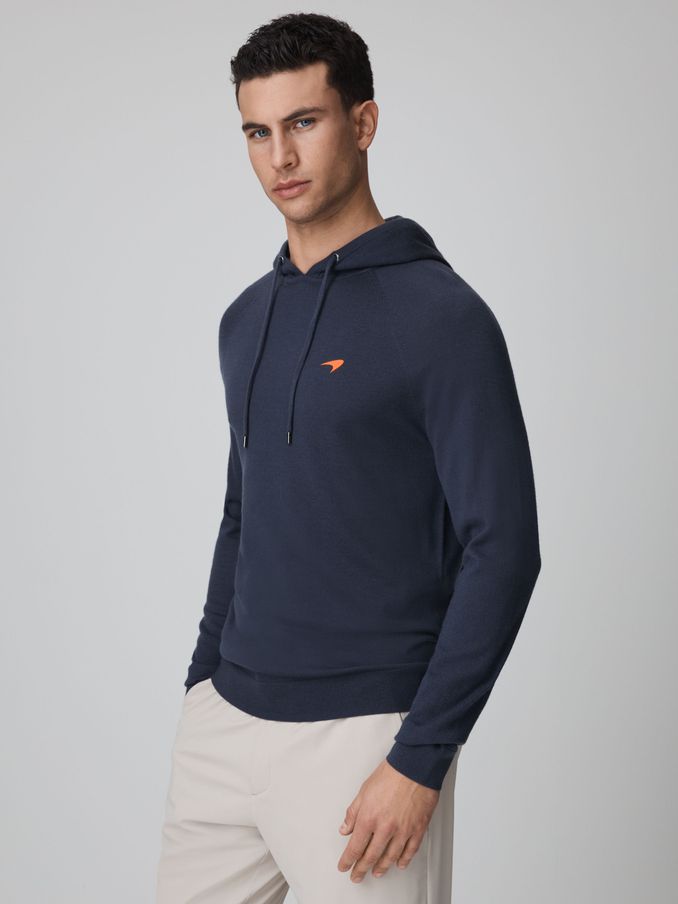 McLaren F1 Merino Wool Hoodie in Airforce Blue (K72509) | €115