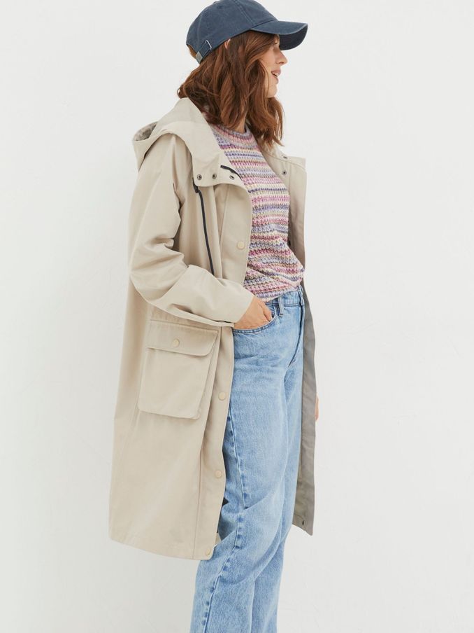 Natural Waterproof Coat (K76074) | €82