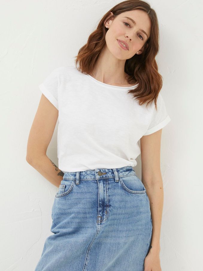 Ivy Organic Cotton White T-Shirt (K76079) | $38