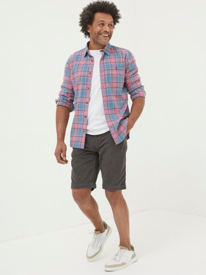 Cove Grey Flat Front Shorts (K76081) | €36