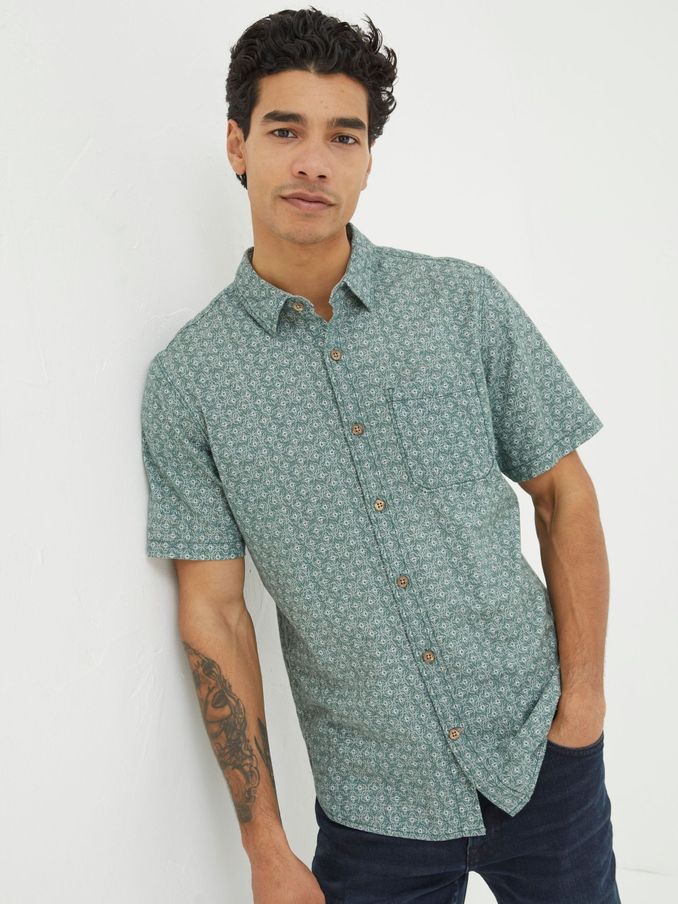Geo Green Print Shirt (K76399) | €36